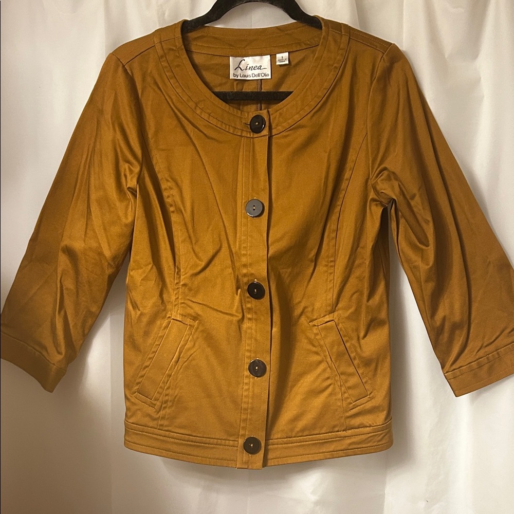 Linea‎ by Louis Dell'Olio Golden womens  Blazer. Size small.